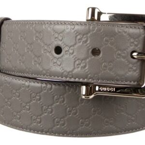 Gucci Taupe Embossed Leather Belt Bag